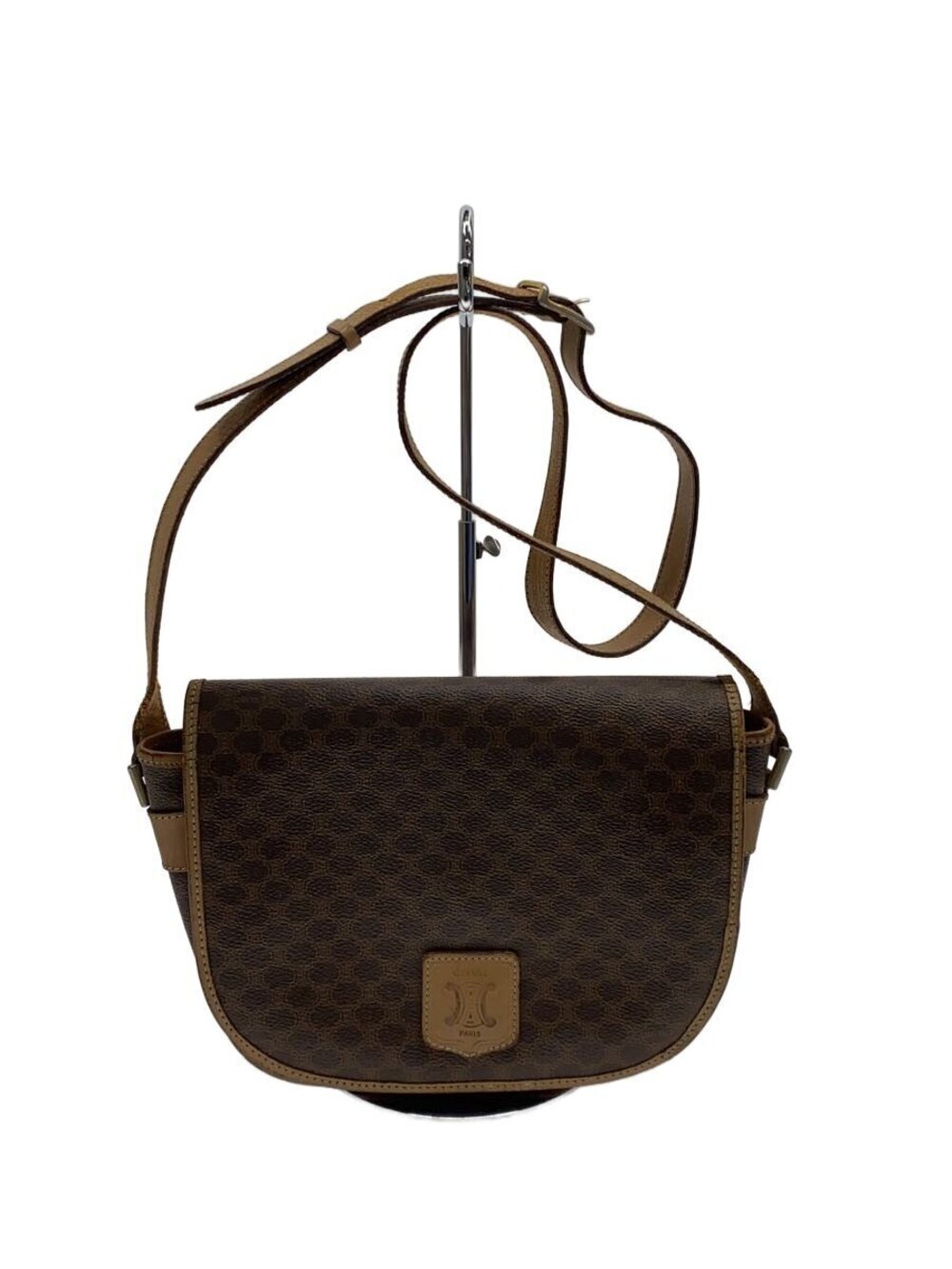 Celine Macadam Shoulder Bag All Over Brown